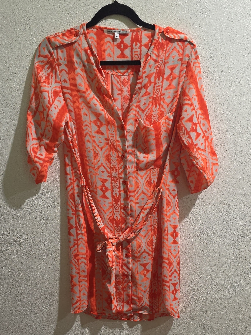 Collective Concepts Belted Shirt Dress